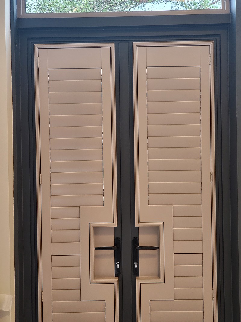 French door shutters.